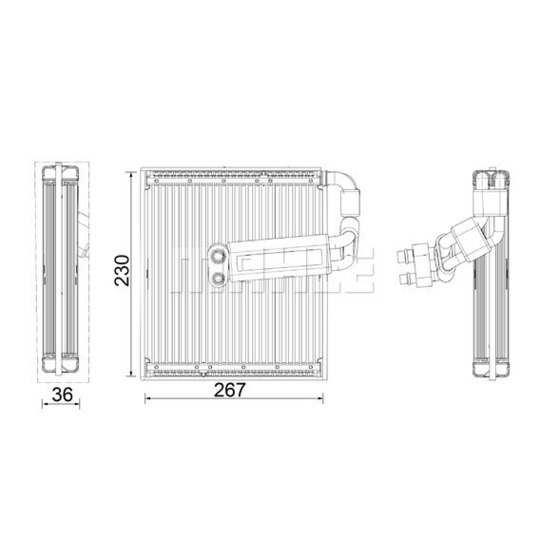 AE 26 000P - Evaporator, air conditioning 