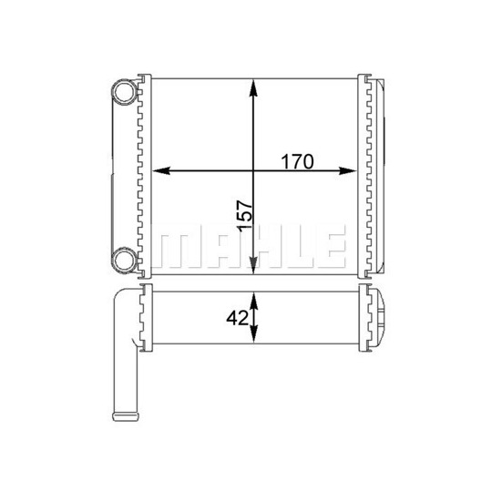 AH 128 000S - Heat Exchanger, interior heating 