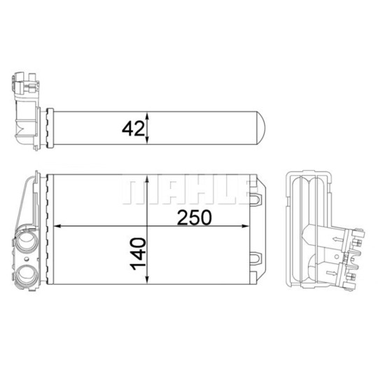 AH 186 000S - Heat Exchanger, interior heating 