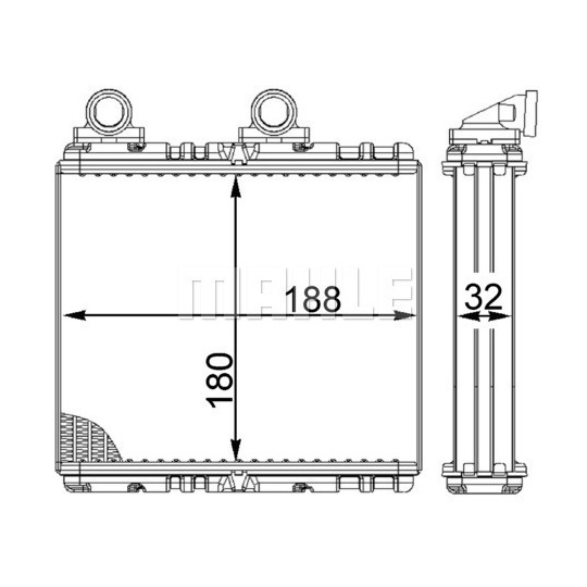 AH 222 000S - Heat Exchanger, interior heating 