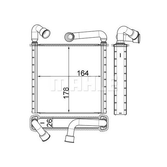 AH 253 000S - Heat Exchanger, interior heating 