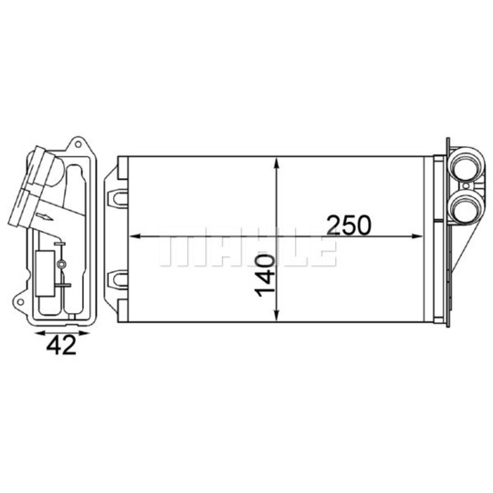 AH 245 000S - Heat Exchanger, interior heating 