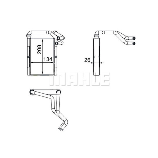 AH 273 000S - Heat Exchanger, interior heating 