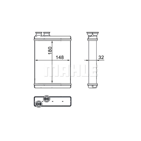 AH 265 000S - Heat Exchanger, interior heating 