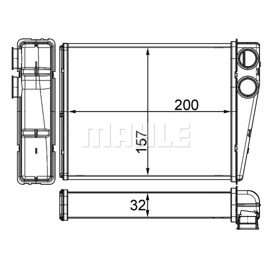 AH 263 000S - Heat Exchanger, interior heating 