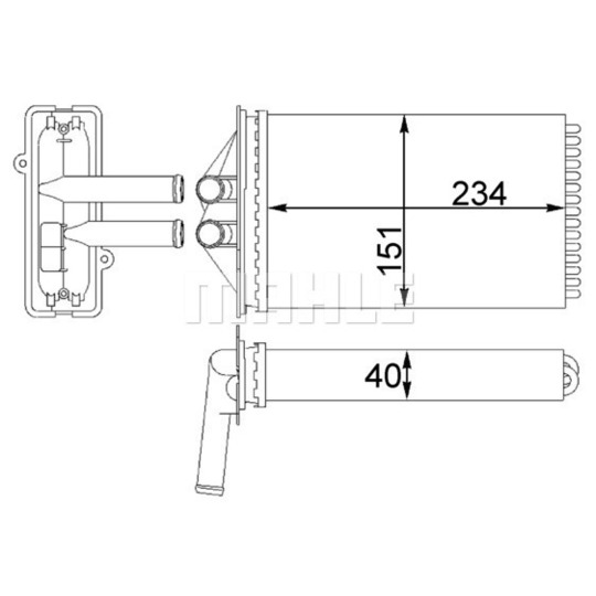 AH 92 000S - Heat Exchanger, interior heating 