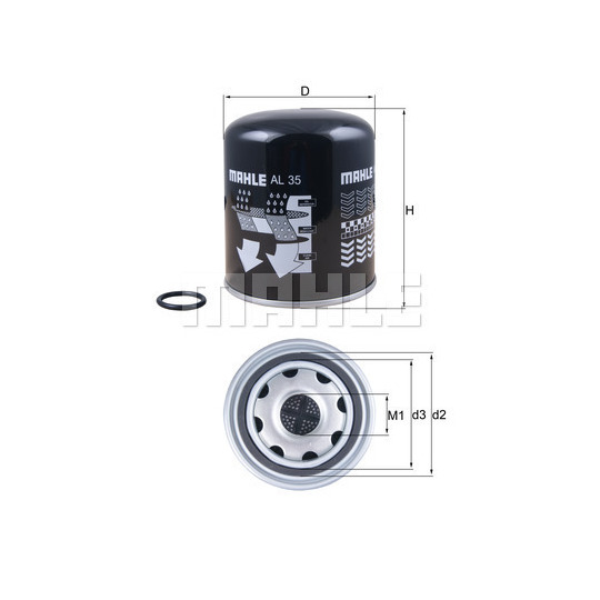 AL 35 - Air Dryer Cartridge, compressed-air system 