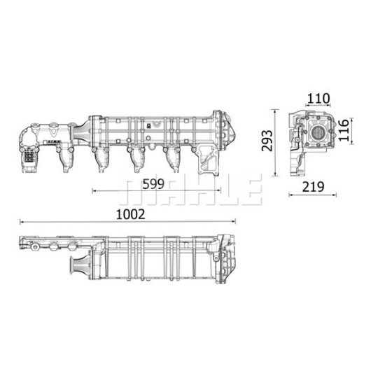 CE 38 000P - Radiaator,heitgaaside tagasijooks 