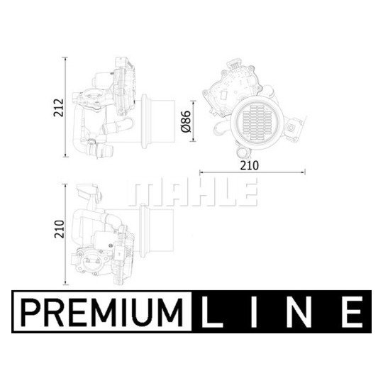 CE 20 000P - Cooler, exhaust gas recirculation 