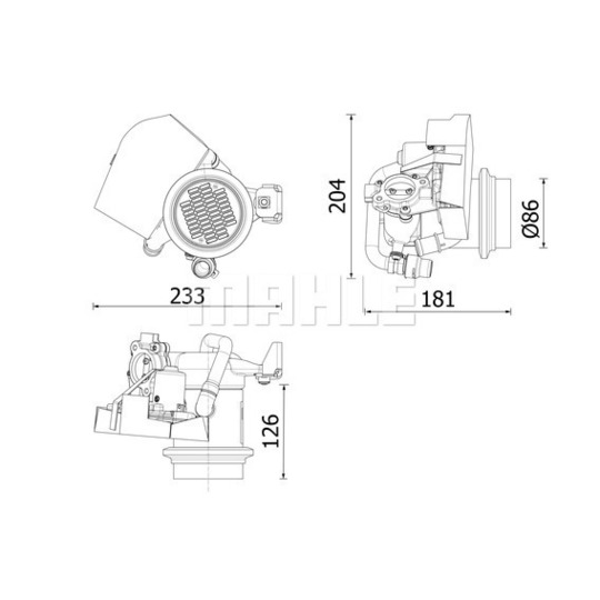 CE 40 000P - Cooler, exhaust gas recirculation 