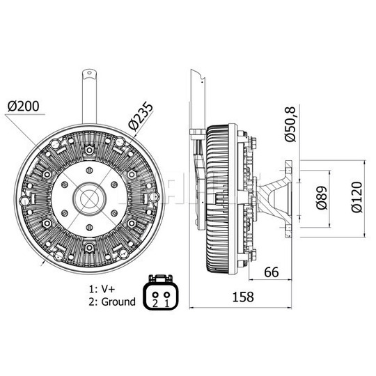 CFC 18 000S - Sidur, radiaatoriventilaator 