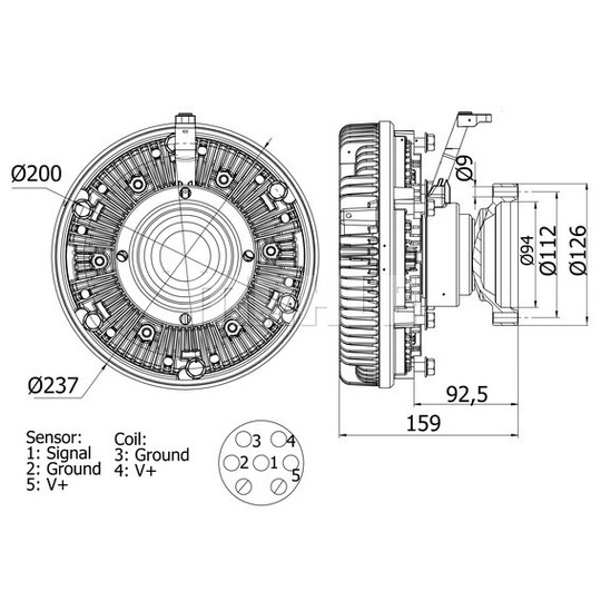 CFC 100 000S - Clutch, radiator fan 