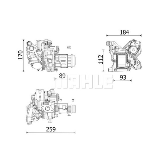 CE 42 000P - Cooler, Exhaust Gas Recirculation 