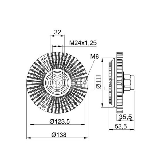 CFC 64 000S - Clutch, radiator fan 