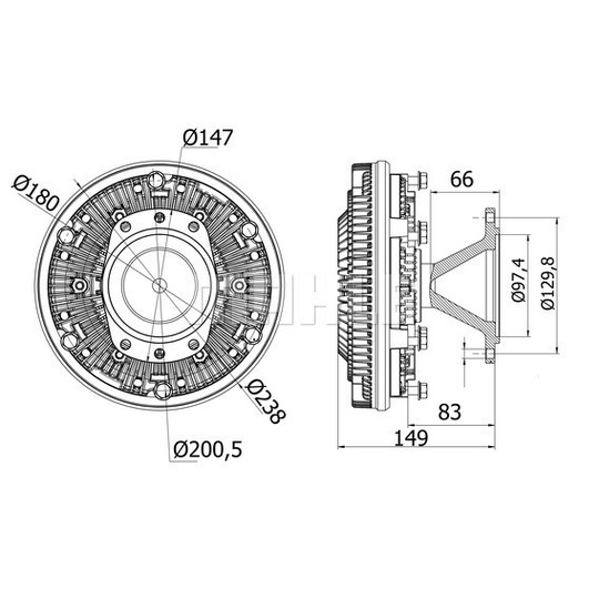 CFC 8 000S - Clutch, radiator fan 