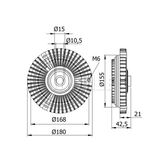 CFC 72 000S - Clutch, radiator fan 