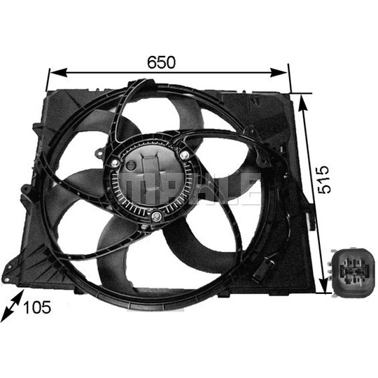 CFF 264 000S - Fan, radiator 