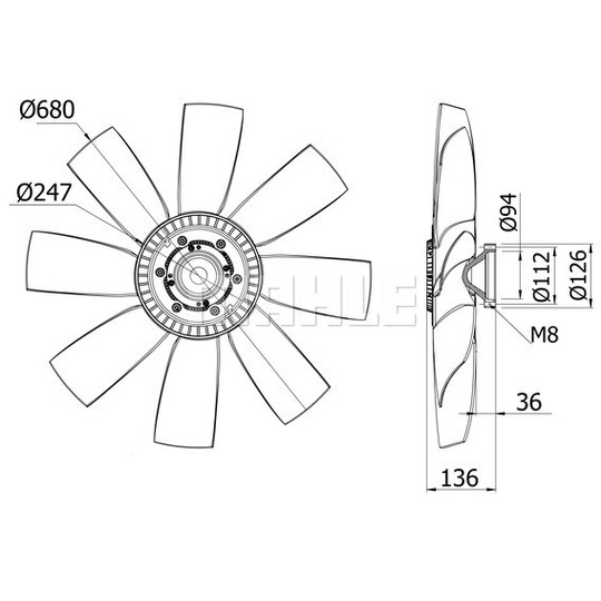 CFF 430 000S - Fan, radiator 