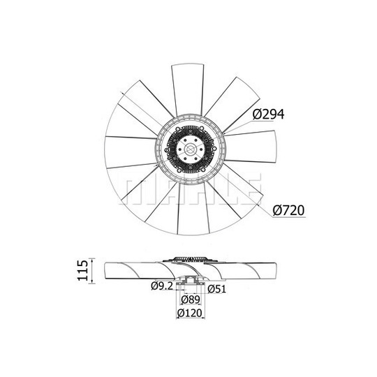 CFF 412 000S - Fan, radiator 