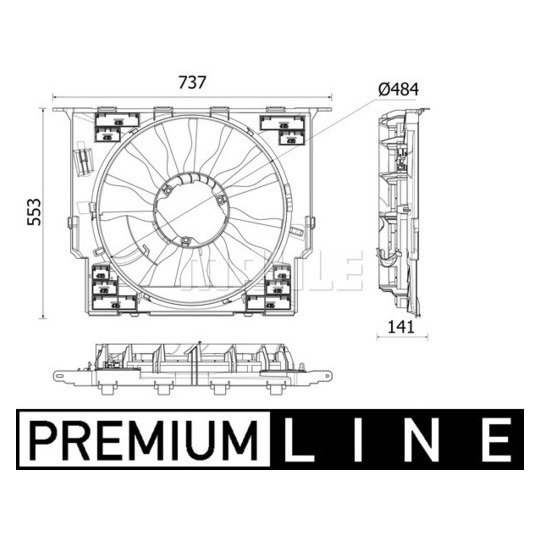 CFF 534 000P - Fan, radiator 