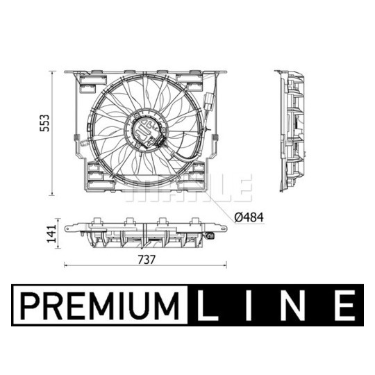 CFF 543 000P - Fan, radiator 