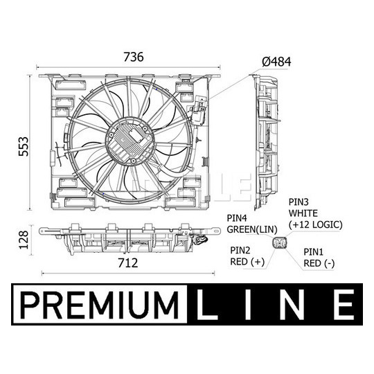 CFF 535 000P - Fan, radiator 