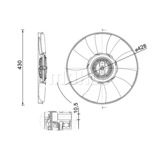 CFF 529 000P - Fläkt, kylare 