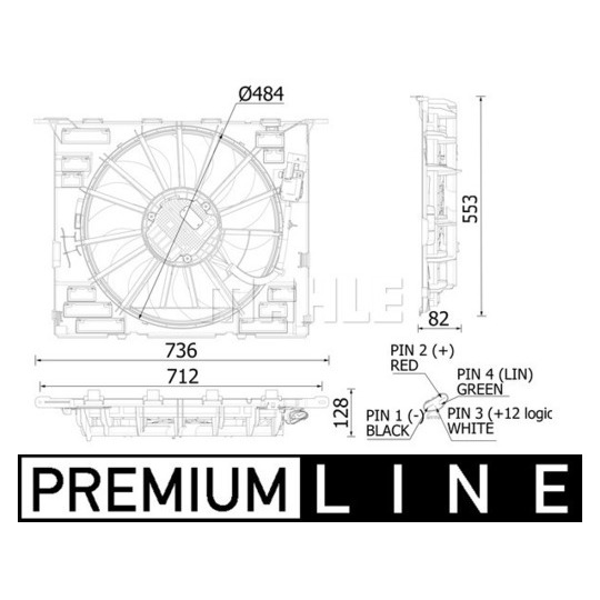 CFF 549 000P - Fan, radiator 