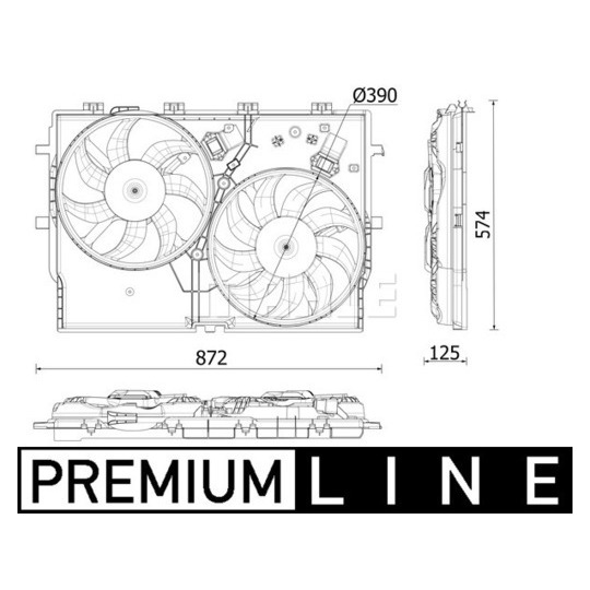 CFF 550 000P - Fan, radiator 