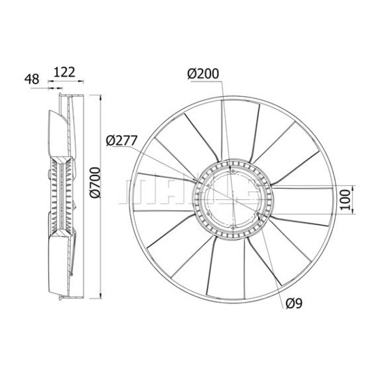 CFW 31 000S - Fan Wheel, engine cooling 