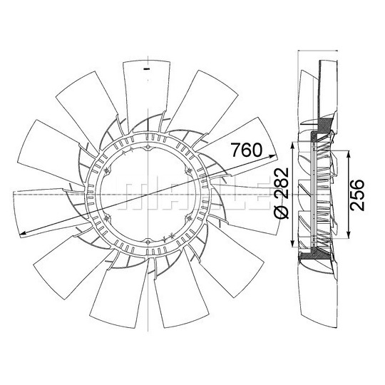 CFW 41 000P - Fan Wheel, engine cooling 