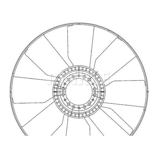 CFW 76 000P - Fan Wheel, engine cooling 