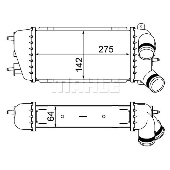 CI 309 000S - Intercooler, charger 