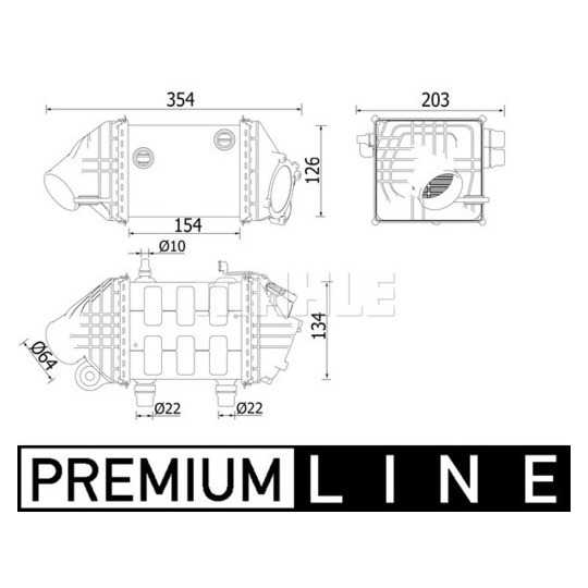 CI 225 000P - Intercooler, charger 