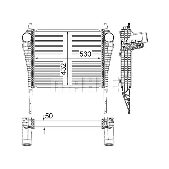 CI 38 000P - Intercooler, charger 