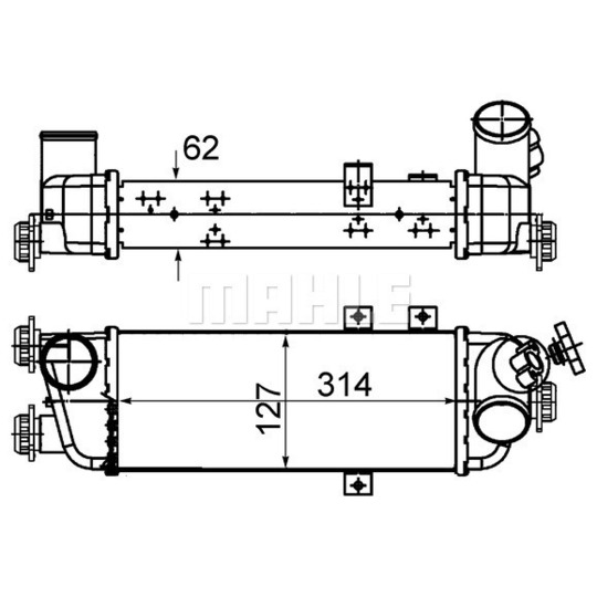 CI 500 000S - Kompressoriõhu radiaator 