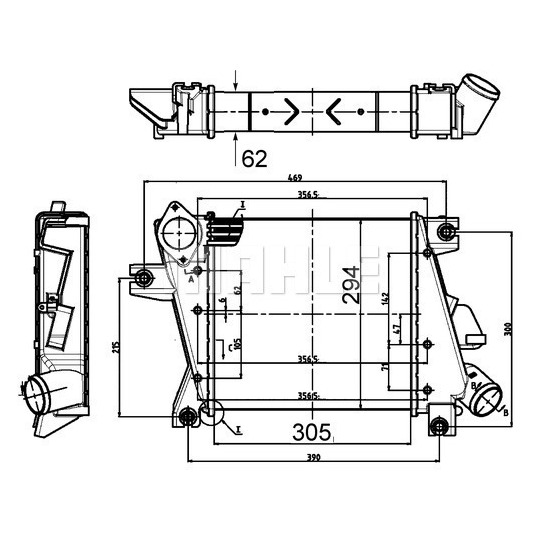 CI 508 000S - Intercooler, charger 