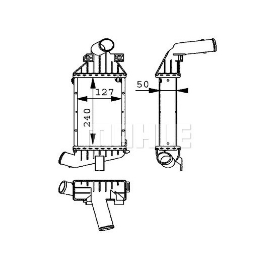 CI 51 000P - Intercooler, charger 