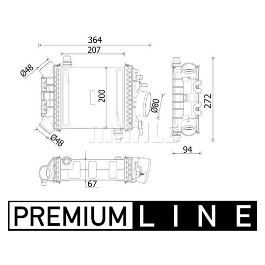 CI 547 000P - Intercooler, charger 