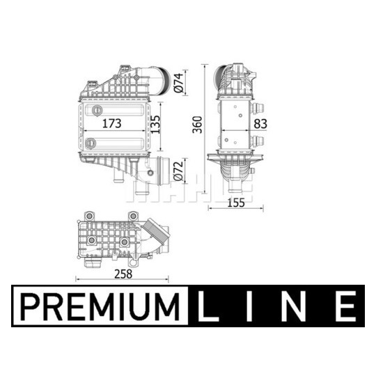 CI 552 000P - Intercooler, charger 