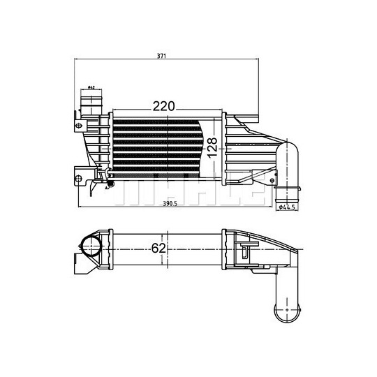 CI 514 000S - Intercooler, charger 