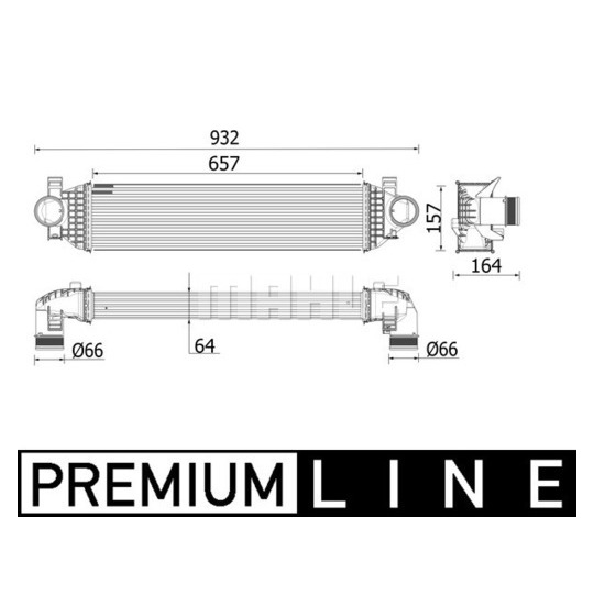 CI 549 000P - Intercooler, charger 