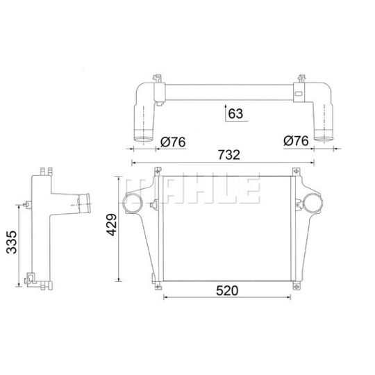 CI 623 000S - Kompressoriõhu radiaator 