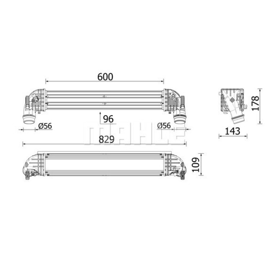 CI 624 000P - Kompressoriõhu radiaator 