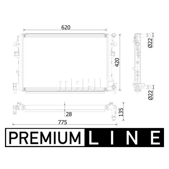 CIR 38 000P - Low Temperature Cooler, intercooler 