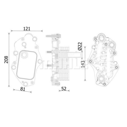 CLC 277 000S - Õliradiaator,mootoriõli 