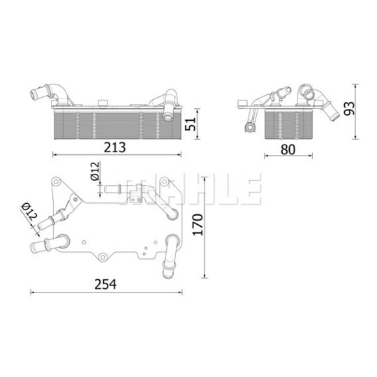 CLC 286 000P - Oil Cooler, automatic transmission 