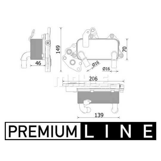 CLC 230 000P - Oljekylare, automatisk transmission 