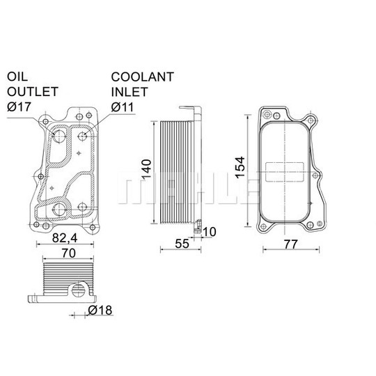 CLC 235 000P - Oil Cooler, engine oil 