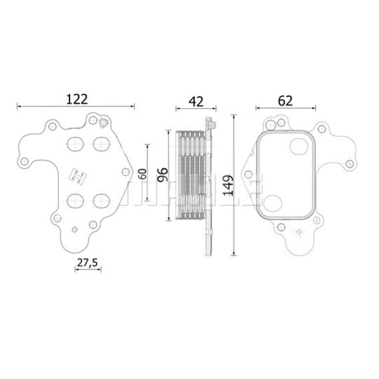 CLC 273 000S - Oljekylare, motor 